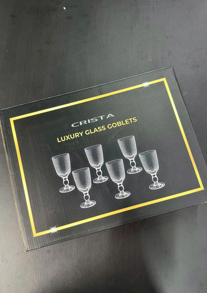 SET OF 6 MESH-PATTERN GLASS TUMBLERS – RED