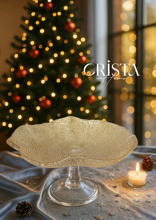 EMBOSSED MESH PEDESTAL PLATE 24 CM – 3 COLORS