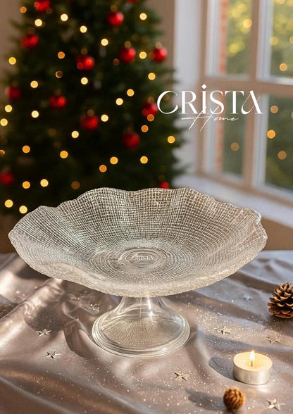 EMBOSSED MESH PEDESTAL PLATE 24 CM – 3 COLORS