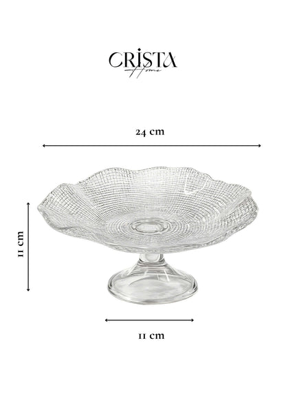 EMBOSSED MESH PEDESTAL PLATE 24 CM – 3 COLORS